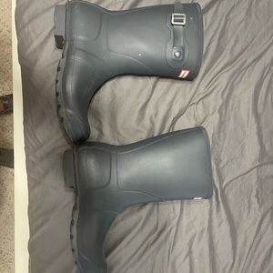 Matte grey Hunter boots (short)
